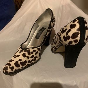 Dalmatian print heel